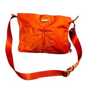 Tumi Voyageur Crossbody Messenger Bag Travel Orange Nylon Zippered Top Purse